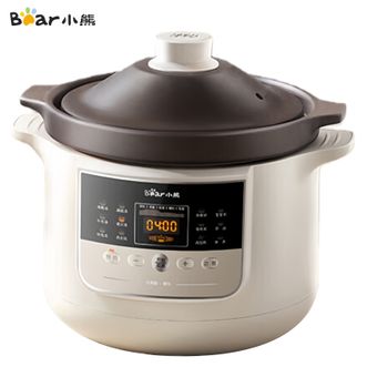 小熊/Bear  电炖锅 3L大容量家用原矿紫砂汤锅煲粥熬粥煮粥锅炖锅煲汤锅防溢锅设计