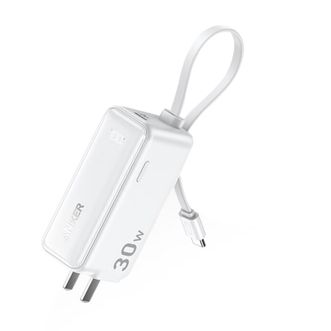 安克/Anker  5000毫安三合一能量棒Plus自带Type-C线 30W快充移动电源  A1636