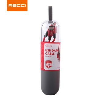 RECCI  速风一拖三数据线Type-C/Lightning/Micro三口充电线试管数据线 RCS-D120试管包装