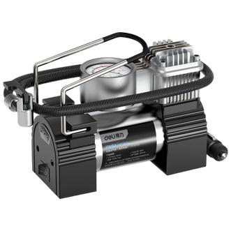 得力/Deli  车载金属充气泵便携式12v电动机械表打气泵 带灯可测压 DL8058