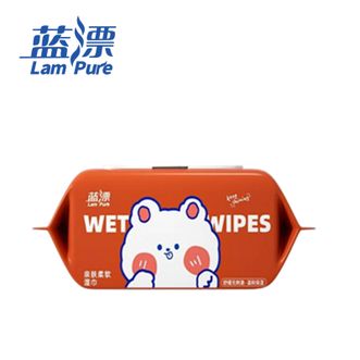 蓝漂  湿巾80片3包装 湿巾纸家庭实惠装大包大盖80抽新生儿湿纸整箱水润翻盖