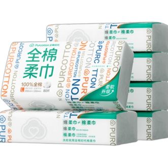 全棉时代/PURCOTTON 洗脸巾 80抽*4包加厚抽取悬挂式一次性100%棉柔巾200mm*200mm,80片/包,4包/提 全棉时代/PURCOTTON 洗脸巾 80抽*4包加厚抽取悬挂式一次性100%棉柔巾200mm*200mm,80片/包,4包/提