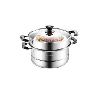 MAXCOOK  双层蒸锅不锈钢复底蒸锅 电磁炉通用34cm  MBZ-34