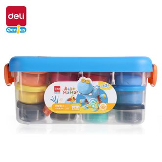 得力/deli  小怪兽24色超轻粘土彩泥工具箱橡皮泥黏土手工DIY益智玩具 YC208-24
