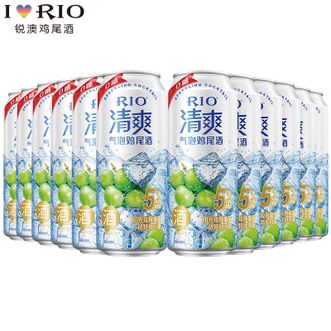 锐澳  【整箱】RIO 清爽5度玫瑰葡萄500ml*12罐（零糖）