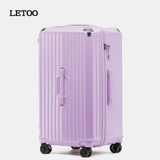 Letoo  2308 大容量行李箱拉杆旅行箱学生密码箱拉链款 20寸(4轮常规款扁体) 女神紫