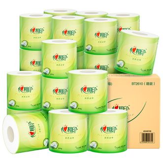 心相印  茶语经典卷纸  茶叶压花卷筒卫生纸  4层200克27粒装  BT2610  新旧包装随机发