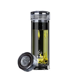 水宜生  纯钛双层泡茶玻璃杯 380ml