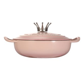 新思特  珐琅汤锅炒锅无涂层 电磁炉明火煲汤熬汤锅 微压锁水 聚热保温  女王系列 花瓣粉/ FL-E