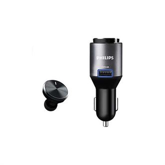 飞利浦（PHILIPS）轻便式车载蓝牙耳机 开车专用 无线单耳自动连接 商务通话耳机  SHB1803C USB车充
