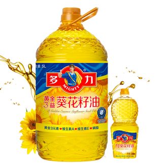 多力/Mighty  黄金3益葵花籽油5L 降低油烟0反式脂肪酸荣获发明专利脱壳物理压榨