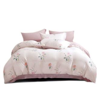 恒源祥  A类针织奈特绵100% 纯棉床品套件扶摇粉2*2.3m 扶摇粉 1460003A-7