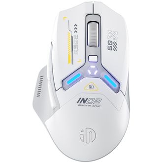 英菲克/Inphic  IN9无线蓝牙有线游戏鼠标三模电竞人体工学宏rgb吃鸡lol/csgo台式笔记本通用无限10000DPI