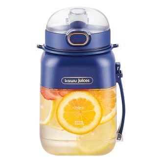 卡屋/KAWU  榨汁杯便携式运动吸管榨汁桶充电无线果汁机吨吨桶榨汁机HAY-8302