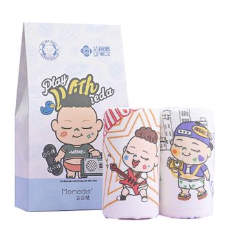 洁丽雅/Grace  么么哒联名款嗨起来系列 童巾礼袋 2条童巾 嗨起来系列-2 颜色随机