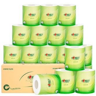 心相印  茶语丝享卷纸 4层100g*20卷整箱 柔韧亲肤 家用厕纸卫生纸巾卷筒纸