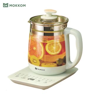 磨客/mokkom  养生壶家用多功能玻璃煮茶器带茶滤花茶壶1.8L烧水壶