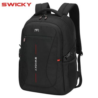 瑞驰SWICKY 休闲大容量男士背包15.6英寸电脑包双肩包男88042标配款
