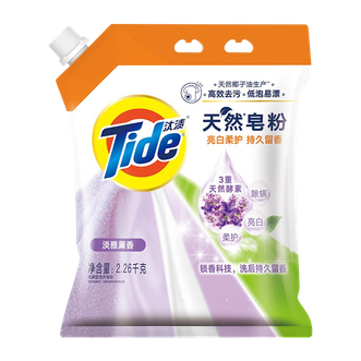 汰渍天然亮白柔护洗衣皂粉淡雅薰香2.26kg*3