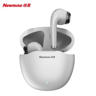 纽曼Newmine 真无线蓝牙耳机F1白 半入耳式通话降噪手机音乐耳塞 游戏低延时