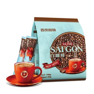 西贡  西贡三合一白咖啡700g (35g*20条)袋装速溶咖啡西贡咖啡