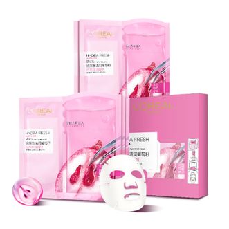 欧莱雅（LOREAL）葡萄籽精华鲜注面膜33g*5补水保湿男女士护肤