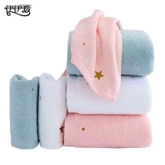 伊伊爱  全棉星月浴巾单条装140*70cm（单位：条）