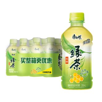 康师傅  绿茶330ml*12瓶低糖茶饮料小瓶装