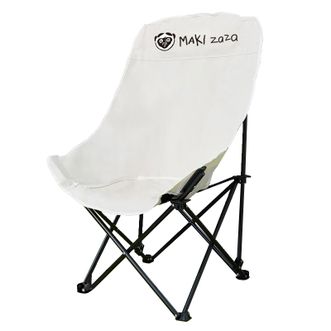 Maki zaza  户外折叠躺椅 高背月亮椅 MKZ-039白色