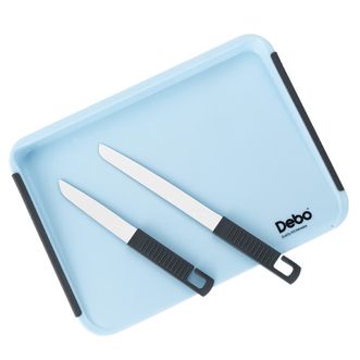 Debo  德铂厨房厨具水果刀菜板三件套刀具套装DEP-581 白色