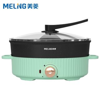 美菱/MELNG  电热锅4L大容量鸳鸯锅不粘锅1400W大功率可视锅盖