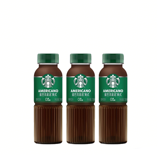 星巴克  星选即饮咖啡美式咖啡270ml*3无糖饮料健身提神