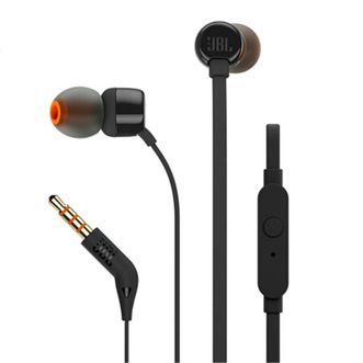 JBL  T110 入耳式立体声线控带麦有线耳机