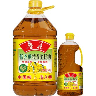 鲁花  食用油5L+900ml特香菜籽油家庭实惠装