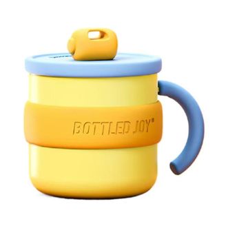 吨吨BOTTLEDJOY  假日吨吨马克保温杯保冰保温杯马克水杯带盖保温杯316不锈钢杯水杯  深秋杏黄 450ml     D33