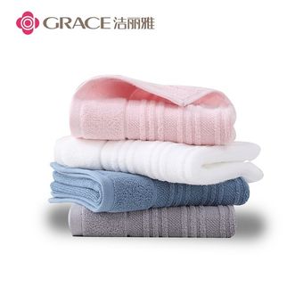 洁丽雅/Grace  甄选好棉方巾4条装 颜色随机
