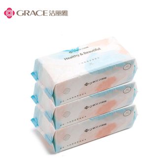 洁丽雅（Grace）洗脸巾 一次性加厚家用洁面擦脸巾80片/包*3包 MRJ026