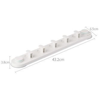 茶花（CHAHUA）  挂钩 卡乐免打孔吸壁排钩挂钩强力粘钩一只装（255002）