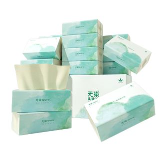 无染/wuro  竹纤维柔软纸巾尊享装12包装家用抽纸卫生纸