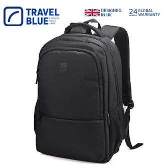 蓝旅/Travel Blue  精英系列 多隔层轻便旅游出差背包 简约休闲商务双肩包  3060/3061  黑色/蓝色