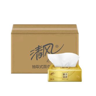 清风  原木金装3层*100抽 20包/箱  抽取式面纸  AR42GZZ4