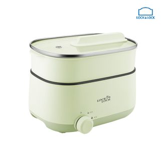 乐扣乐扣/Lock&Lock  电煮锅 蒸煮一体锅 多功能 家用学生宿舍小电锅 绿色 EJR227GRN