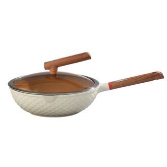 MACAIIROOS  麦饭石轻奢炒锅30CM不粘锅家用炒菜锅平底深煎锅电磁炉燃气通用 迈卡罗MCC30L1