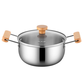 炊大皇（COOKER KING）  汤锅不锈钢加厚煮面无涂层炖汤煲汤奶锅24cm磁炉通用雅韵YY24TG