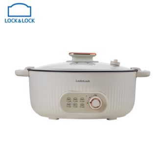 乐扣乐扣/Lock＆Lock  电火锅电煮锅7L大容量家用多功能锅涮肉锅电炖锅不粘锅不粘内胆智能防干烧煮涮炖煎烤锅