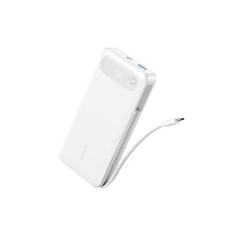 安克/Anker  65W自带线充电宝高功率多口快充20000mAh大容量移动电源可上飞机 自带C线 AI控温快充 白色 A1383