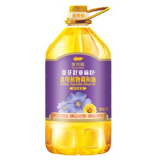 金龙鱼  葵花籽亚麻籽食用植物调和油5L 非转基因
