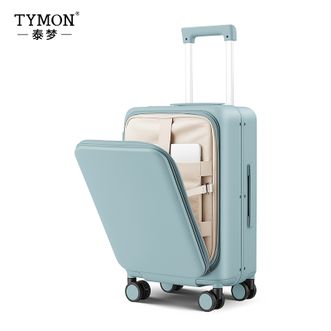 TYMON  泰梦20英寸大容量铝框行李箱多功能旅行箱密码登机箱逐梦M9 风铃草蓝