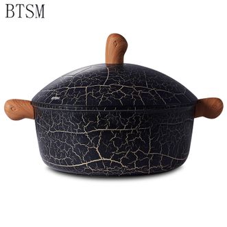 BTSM  高颜值不粘易清洗抗菌涂层龟吉汤锅6L容量炖锅BTWG-T60