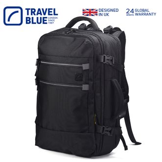 蓝旅/Travel Blue  旅途系列商务差旅双肩包 户外防泼水电脑背包超大容量27L  3090  黑色